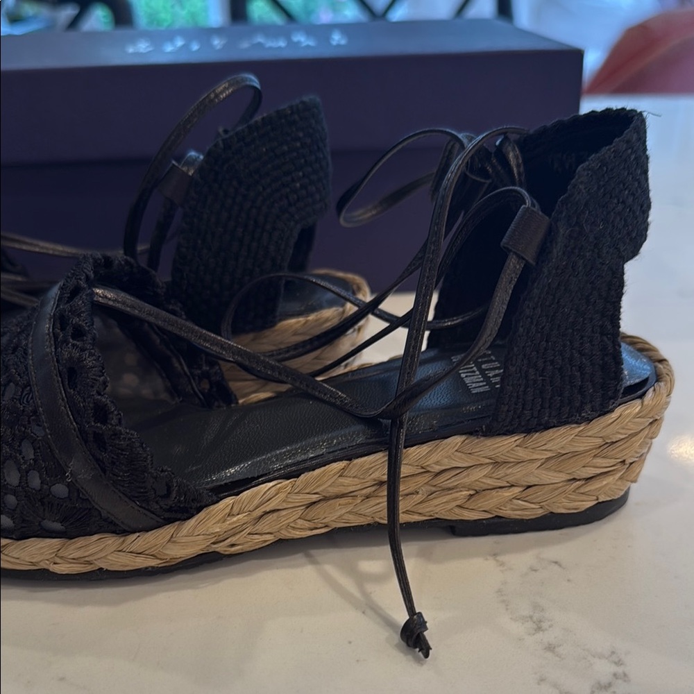 Stuart Weitzman Black Espadrille Flats - Picture 4 of 6